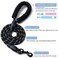 BOOMIBOO 2 Pack Dog Leash 456 FT Heavy Duty Nylon Rope Pet Leashes with Comfortable Padded Handle Reflective Dog Leashes for Small Medium and Large Dogs 5FT12BlackBlue