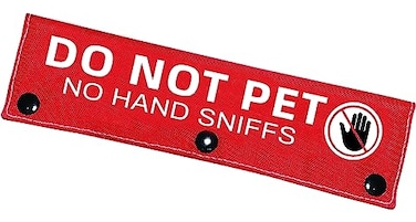 Advivio Do Not Pet No Hand Sniffs Red Funny Dog Leash Sleeve Service Dog Leash Sleeve Pet Birthday Pet Owner Gift