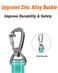 AUBELL Tactical Dog Leash Heavy Duty46ft Reflective Strong No Pull Bungee Leash for Medium Large Dogs with Comfortable Padded Double HandleCar Seat Belt360 Degree Rotating CarabinerTeal