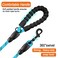 BARKBAY Dog Leashes for Large Dogs Heavy Duty Dog Leash 2 Pack 5 FT with Comfortable Padded Handle Highly Reflective Threads for Medium Large Dogs Walking Training Running 5FT12BlueBlack
