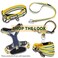 Blueberry Pet 3M Reflective Nylon Dog Leash with Soft Handle MultiColored Stripe Yellow Green Large