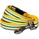 Blueberry Pet 3M Reflective Nylon Dog Leash with Soft Handle MultiColored Stripe Yellow Green Large