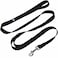 Blueberry Pet Essentials Double Handle Dog Leash for Traffic Control 4ft x 1 Large Dog Leash Classic Dog Leash with Two Handles for Dogs That Pull Nylon 2 Handle Dog Leash in Black
