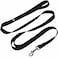Blueberry Pet Essentials Double Handle Dog Leash for Traffic Control 4ft x 1 Large Dog Leash Classic Dog Leash with Two Handles for Dogs That Pull Nylon 2 Handle Dog Leash in Black
