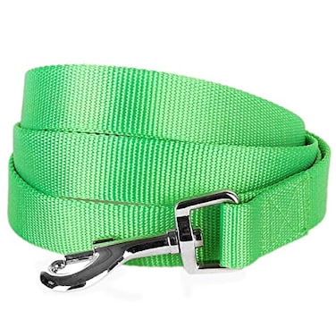 Blueberry Pet Essentials Neon Green Dog Leash for Large 4 1 Dogs Heavy Duty Nylon Lead Lightweight Puppy Cat Leash for Walking Training