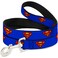 Buckle-Down BuckleDown Dog Leash Superman Shield Blue Available in Different Lengths and Widths for Small Medium Large Dogs and Cats Multicolor 6 Feet Long 12 Wide DL6FTWSM001N
