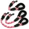 Cymiler Nylon Short Traffic Leash with Padded Handle 3 Sizes Dog Training Leash with Highly Reflective Threads for Small Medium Large Dogs RopePink