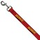 Buckle-Down Dog Leash Bazinga Red Gold Black 4 Feet Long 10 Inch Wide