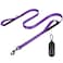 CHENEDY Dog Leash Heavy Duty Dog Leash Leashes for Large Breed Dogs 5FT6FT Double Handle Dog Leash Reflective Training Lead Perfect for Medium to Large Dogs5FTPurple