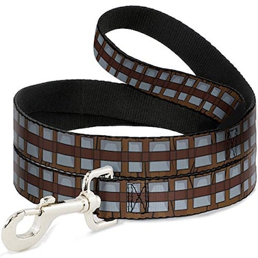Buckle-Down Dog Leash Star Wars Chewbacca Bandolier Bounding Browns Gray 6 Feet Long 05 Inch Wide
