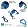 Embark Pets Embark Adventure Pro 6ft Dog Leash Heavy Duty Mountain Climbing Rope with Locking Carabiner NoPull Training Lead for Small Medium Large Dogs Strong Durable Nylon Pet Leash Navy Blue