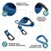 Embark Pets Embark Adventure Pro 6ft Dog Leash Heavy Duty Mountain Climbing Rope with Locking Carabiner NoPull Training Lead for Small Medium Large Dogs Strong Durable Nylon Pet Leash Navy Blue