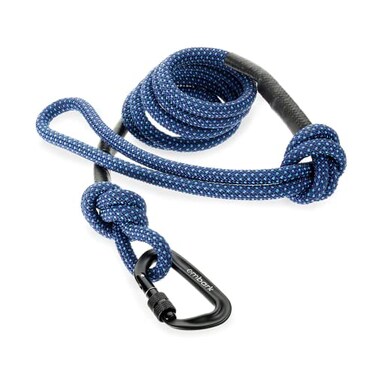 Embark Pets Embark Adventure Pro 6ft Dog Leash Heavy Duty Mountain Climbing Rope with Locking Carabiner NoPull Training Lead for Small Medium Large Dogs Strong Durable Nylon Pet Leash Navy Blue