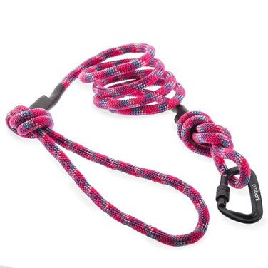 Embark Pets Embark Adventure Pro 6ft Dog Leash Heavy Duty Mountain Climbing Rope with Locking Carabiner NoPull Training Lead for Small Medium Large Dogs Strong Durable Nylon Pet Leash Pink