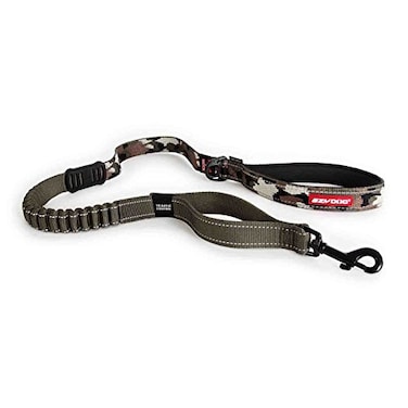 EzyDog Zero Shock Dog Leash Shock Absorbing Bungee Leash for Dogs that Pull or Excite Dual Handle and Reflective for Large Medium or Small Dogs 48Inch Green Camo