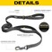 Fida 6 FT Heavy Duty Dog Leash with 2 Comfortable Padded Handles Traffic Handle Advanced Easy Snap Hook Reflective Walking Lead for Large Medium Small Breed Dogs Black