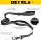 Fida 6 FT Heavy Duty Dog Leash with 2 Comfortable Padded Handles Traffic Handle Advanced Easy Snap Hook Reflective Walking Lead for Large Medium Small Breed Dogs Black