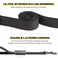 Fida 6 FT Heavy Duty Dog Leash with 2 Comfortable Padded Handles Traffic Handle Advanced Easy Snap Hook Reflective Walking Lead for Large Medium Small Breed Dogs Black