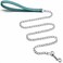 Goliton Dog Leash Metal Pet Leash with Comfortable PU Leather Handle for Small and Medium Size Dogs 4 FT Blue