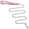 Goliton Dog Leash Metal Pet Leash with Comfortable PU Leather Handle for Small and Medium Size Dogs 4 FT Pink