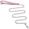 Goliton Dog Leash Metal Pet Leash with Comfortable PU Leather Handle for Small and Medium Size Dogs 4 FT Pink