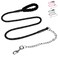 Homimp HOMIMP Chew Proof Dog Leash for Medium Large Dogs Reflective 6 FT Heavy Duty Metal Chain Dog Leashes with Soft Padded Handle Anti Bite Durable Rope Leashes for Pitbull Non Chewable