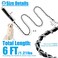 Homimp HOMIMP Chew Proof Dog Leash for Medium Large Dogs Reflective 6 FT Heavy Duty Metal Chain Dog Leashes with Soft Padded Handle Anti Bite Durable Rope Leashes for Pitbull Non Chewable