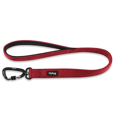 Hyhug Pets 24 Inches Durable Short Leash with Neoprene Soft Handle and Lightweight Aviation Aluminium Clip Lead for Daily Use Walking and Professional Training 24 Inches Red