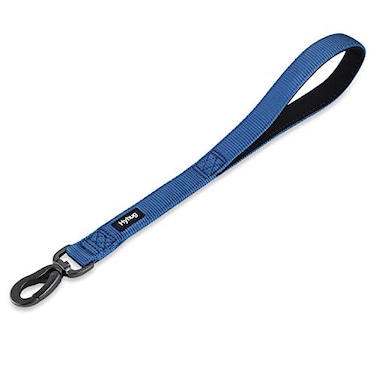 Hyhug Pets Premium Upgraded Durable Nylon 18 Inch Short Leash with Soft Padded Neoprene Lined Handle for Medium Large Giant Dogs Daily Use and Professional Training 18 Inches Classic Blue