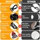 jenico Long Dog Leash 30 FT Heavy Duty Rope Leashes for Dogs Training with Swivel Lockable Hook Reflective Threads Bungee and Padded Handle Dog Lead for Large Small Medium Dogs Outside Walking Hiking