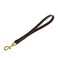 LWBMG Leather Short Dog Leash 12 Inch Short Dog Traffic Lead Leash for Large Medium Dogs Training and Walking Brown