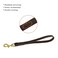 LWBMG Leather Short Dog Leash 12 Inch Short Dog Traffic Lead Leash for Large Medium Dogs Training and Walking Brown
