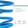 MayPaw 46 810 FT Dog Leash Classic Solid Colors Strong Nylon Rope Dog Leash Reinforced with Leather Tailor Connection Heavy Duty Silver Clasp Blue 8ft12
