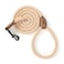 Mile High Life Dog Leash Braided Cotton Rope Leashes with Leather Tip Heavy Duty Metal Clasp 6FT 12 Thick Wedding Walking Training Leash for Small Medium Large Dogs Light Brown