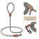Mile High Life Rope Leash with Genuine Leather Connection 6 FT5 FT4 FT Heavy Duty Leash for Medium Large Dogs Black Khaki 72 Inch