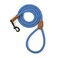 Mile High Life Rope Leash with Genuine Leather Connection 6 FT5 FT4 FT Heavy Duty Leash for Medium Large Dogs Blue White 48 Inch