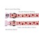 Olahibi Dog Collar Leash Set Fruit Pattern Polyester Material Adjustable Collar and 5ft Matching Leash for Medium DogsM Strawberry