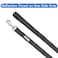Pawtitas Black Dog Leash 6 ft ML Reflective Durable Lightweight Dog Lead for Medium or Large Dogs and Puppies