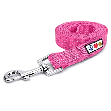 Pawtitas Pink Dog Leash 6 ft XSS Reflective Durable Lightweight Dog Lead for Small Dogs and Puppies