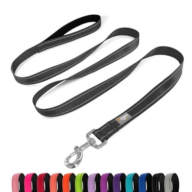 penseepet PenSeepet Dog Leash 6 FT Padded Handle Nylon Reflective Dogs Leashes for Small Dogs Black