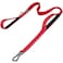 PetiFine 5FT Heavy Duty Dog Leash with Soft Padded Double Handle Durable Strong Clasp Dog Leashes Reflective Nylon Walking Lead for LargeMediumSmall Breed Dogs Red