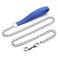 Petiry Chain Leash Metal Dog Leash Chrome Plated with Soft Padded Handle for Small DogsS Blue Handle