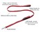 Prima Pets Reflective 6 Feet Nylon Dog Leash with Padded Double Handles 1 Width RED