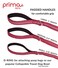 Prima Pets Reflective 6 Feet Nylon Dog Leash with Padded Double Handles 1 Width RED