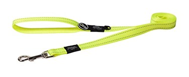 Rogz Reflective Dog Leash for Large Dogs 34 wide 6 long Yellow