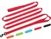SEPXUFORE 10 FT Double Handle Dog Leash Reflective Traffic Leash with 2 Handles Heavy Duty Easy Control Training Walking Nylon Dog Lead for Large Medium Dogs and Pullers Red
