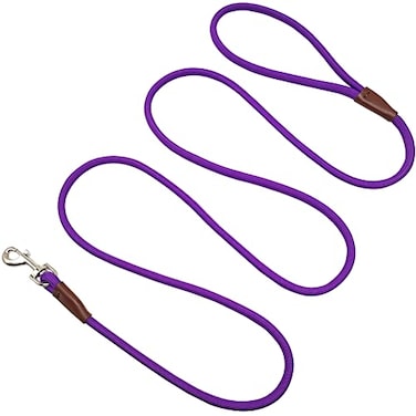 SEPXUFORE Small Dog Leash 14 by 6810 FT Lightweight Strong Nylon Rope Leash Bright Classic Lead for Small PetsPuppyCat 6ft Purple