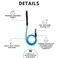 SHAWNCO ShawnCo Basecamp Rope Dog Leash Premium Durable Pet Leash with Soft Neoprene Padded Reflective Handle for Small Medium and Large Dogs Oceanic Blue 5 Feet