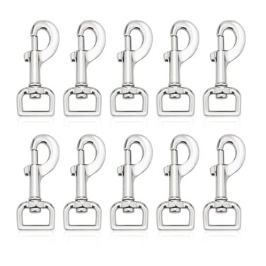 Wontee Swivel Snap Hooks Heavy Duty Dog Leash Hook Trigger Clip Clasp for Linking Pet Leash Collar Key Chain Dog Playpen 312 8cm 079 10 Pack