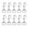 Wontee Swivel Snap Hooks Heavy Duty Dog Leash Hook Trigger Clip Clasp for Linking Pet Leash Collar Key Chain Dog Playpen 312 8cm 079 10 Pack